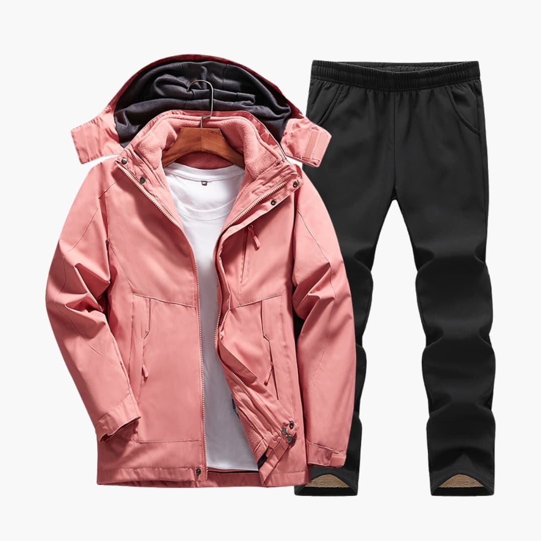Women's Outdoor Set with Hooded Jacket and Pants