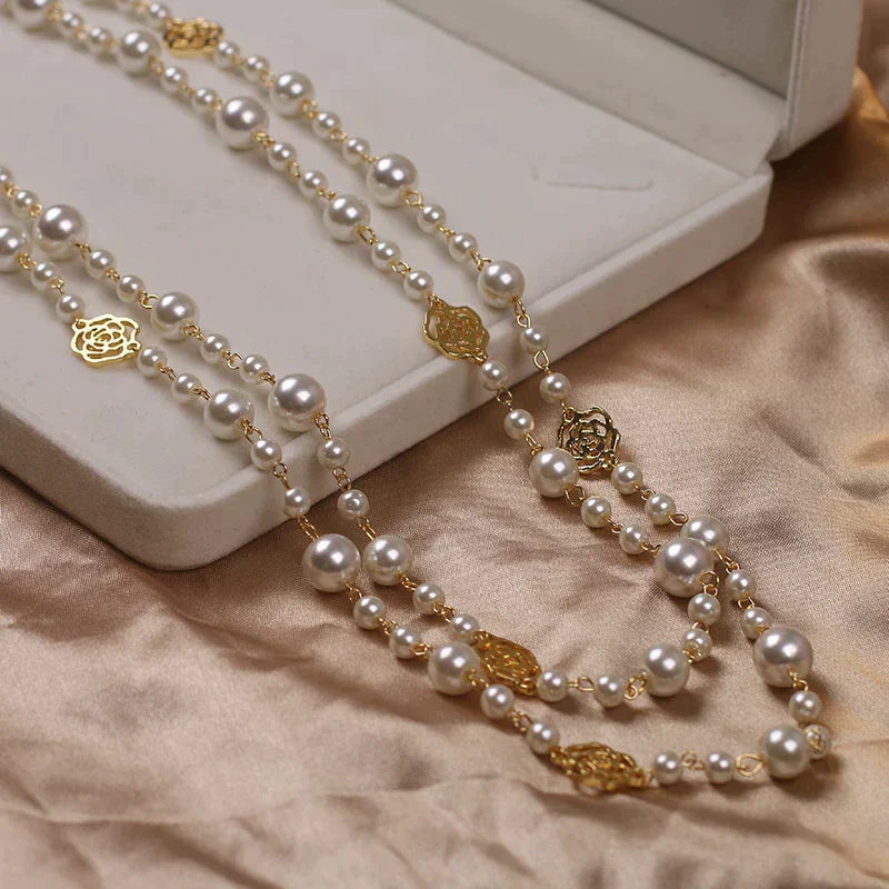 Women's Long Pearl Necklace - Urbann-Vibe