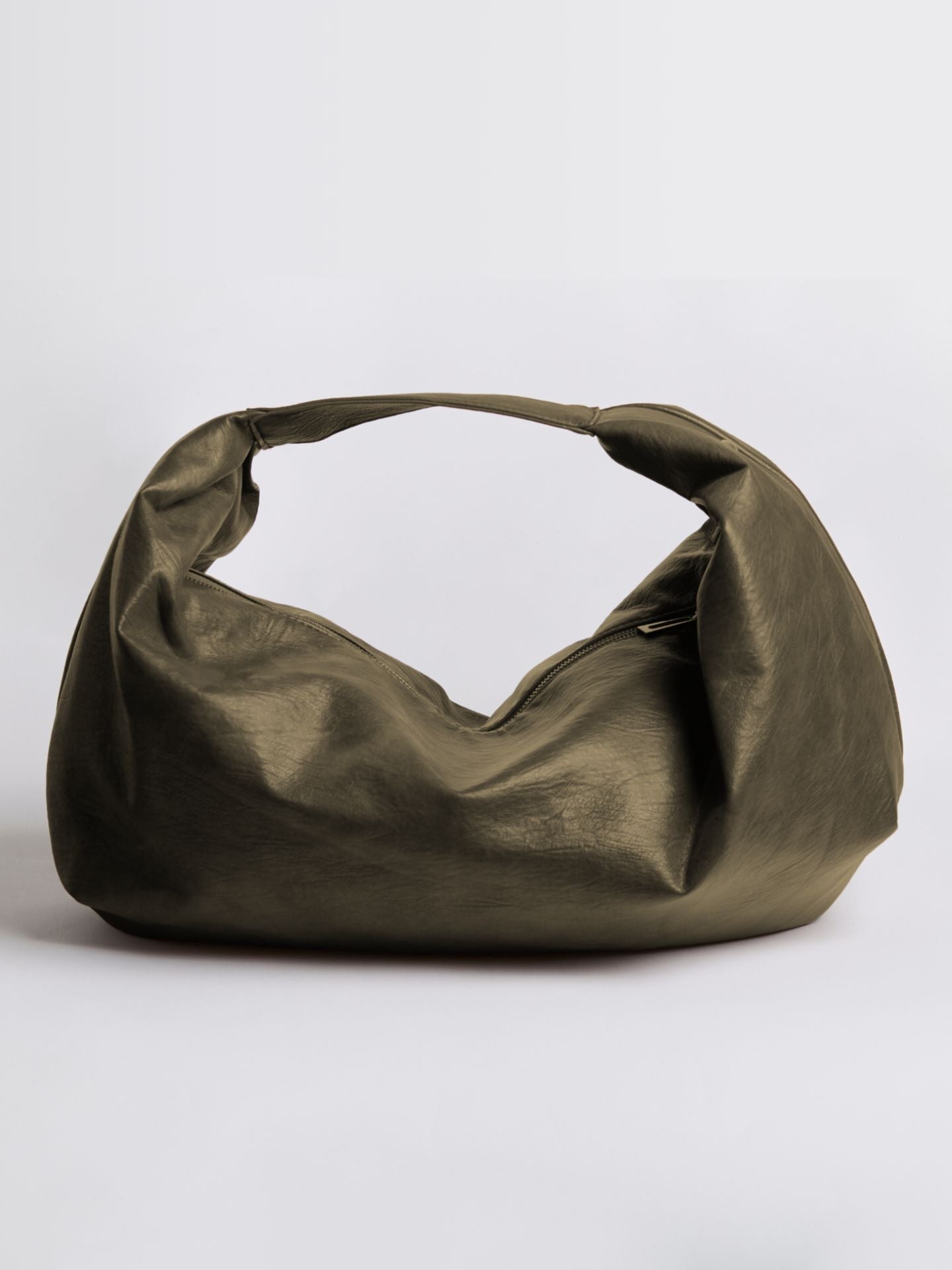 Odette women's vegan leather shoulder bag, minimalist silhouette, soft finish, spacious interior