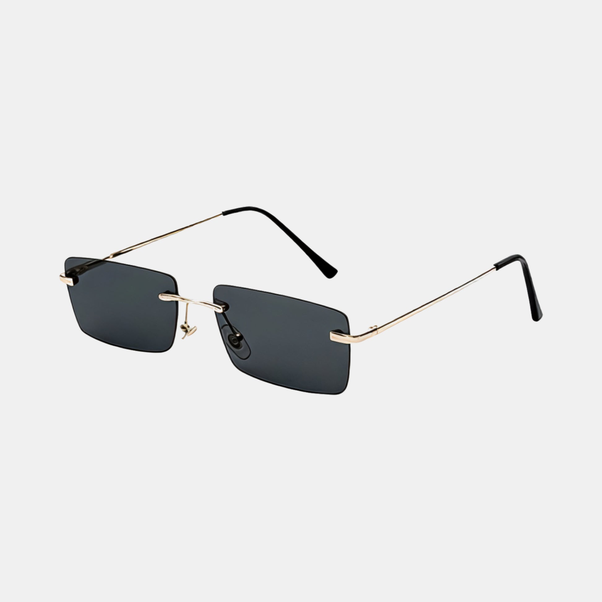 Bold angular frame women's sunglasses with dark lenses, geometric silhouette for fearless street style
