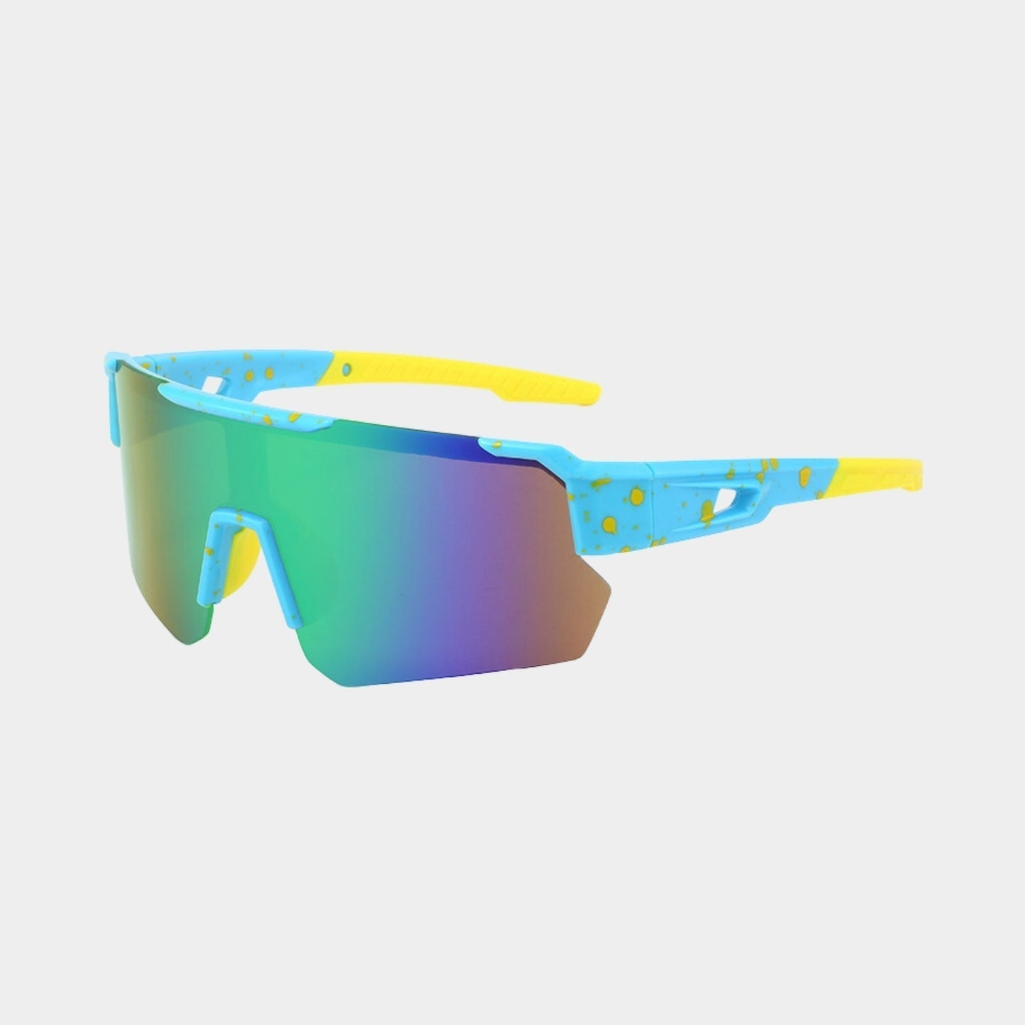 Women's sleek modern sunglasses with reflective lenses, bold contemporary style for city and beach