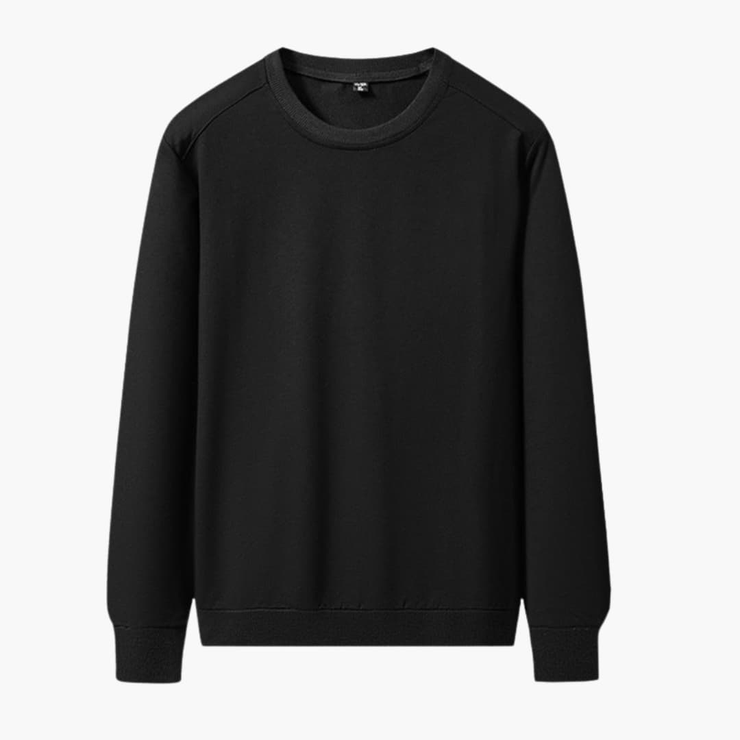 Women's gray round neck sports sweatshirt pull-on fit with elastic cuffs and hem for active wear