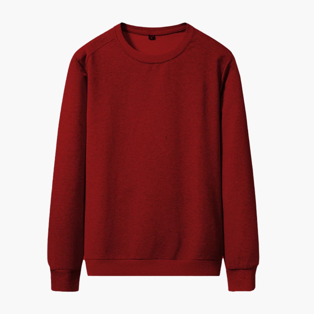 Women's gray round neck sports sweatshirt pull-on fit with elastic cuffs and hem for active wear