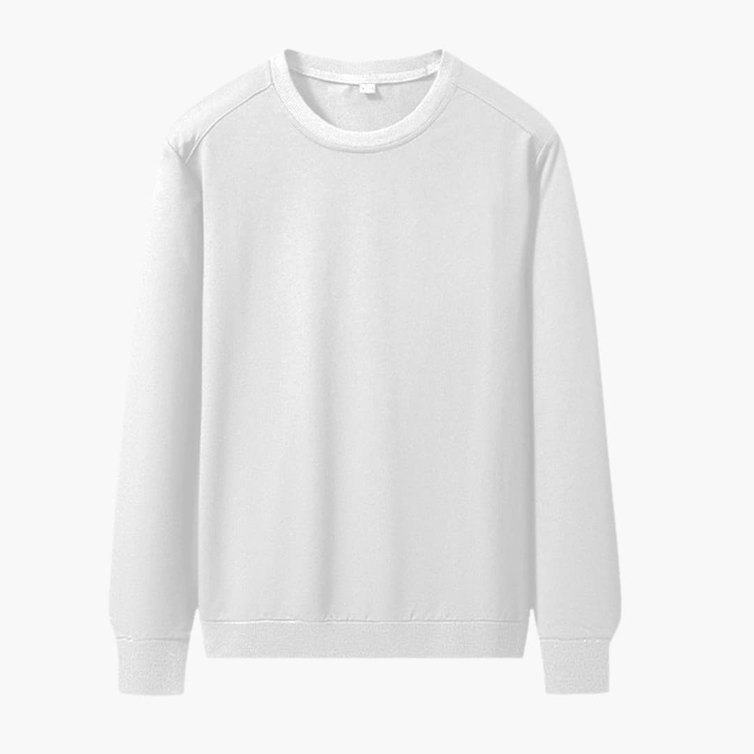 Women's gray round neck sports sweatshirt with elastic cuffs and hem, pull-on athletic fit