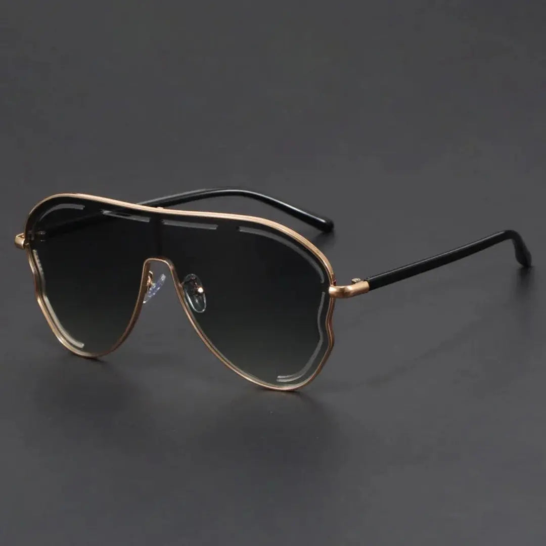 Damer aviator sunglasses gold metal frames anti-reflective UV400 lenses sleek professional style