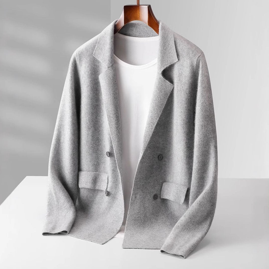 Women's ivory cashmere cardigan tailored fit with deep pockets, ultra-soft luxurious layer