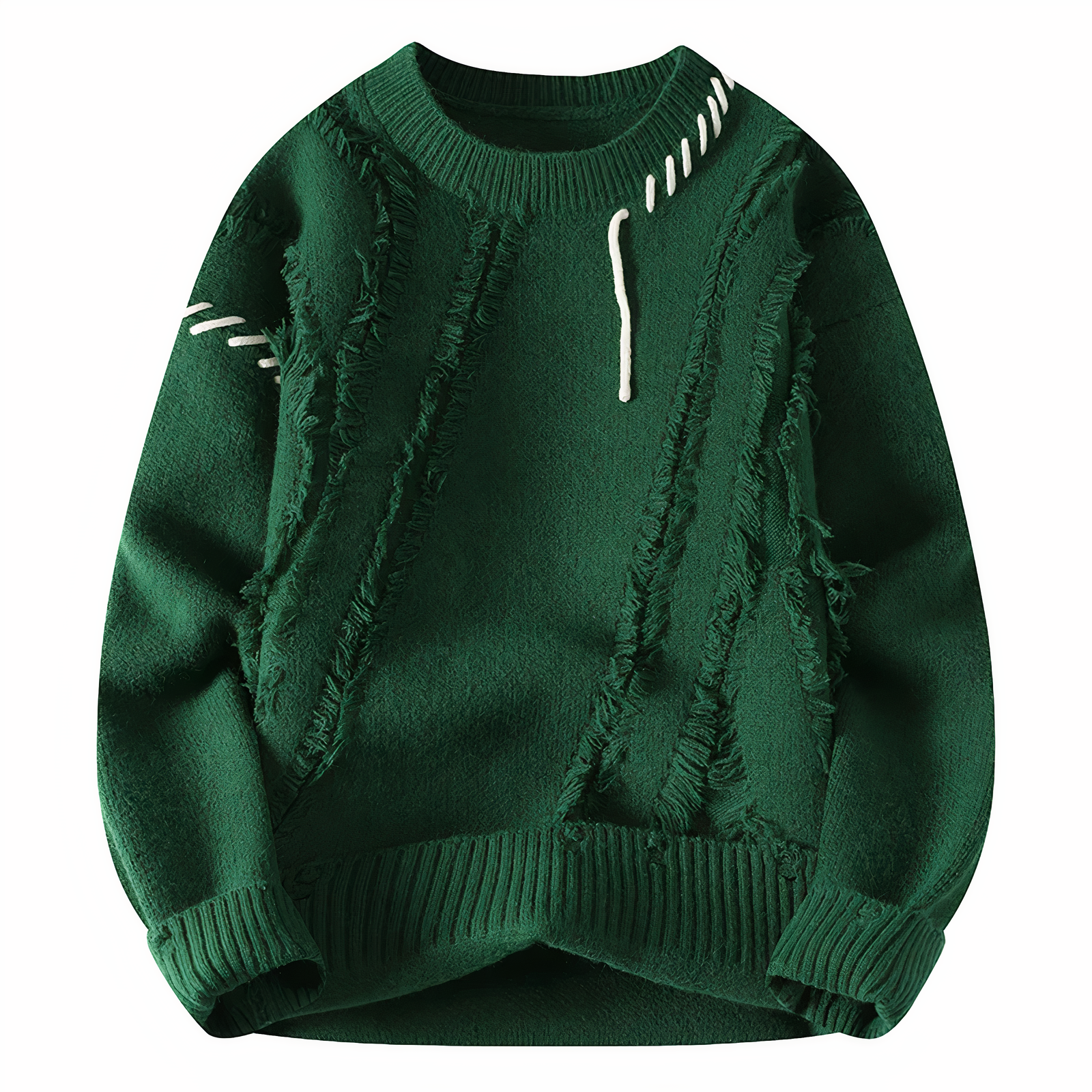Unisex patchwork knit sweater in multicolor cozy fall winter premium soft fabric modern silhouette