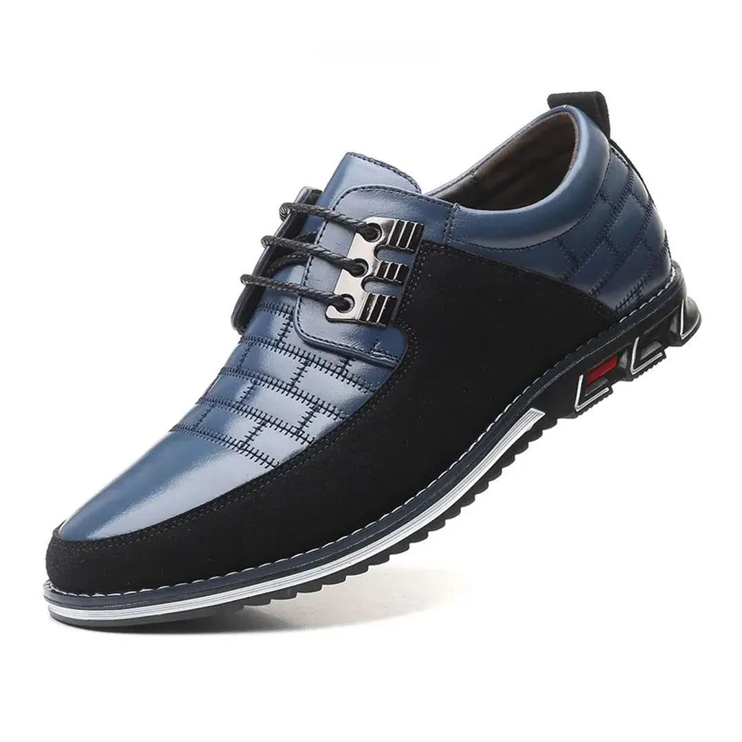 David hybrid leather sneakers with stitched upper, cushioned sole, and contrast suede panels for urban style