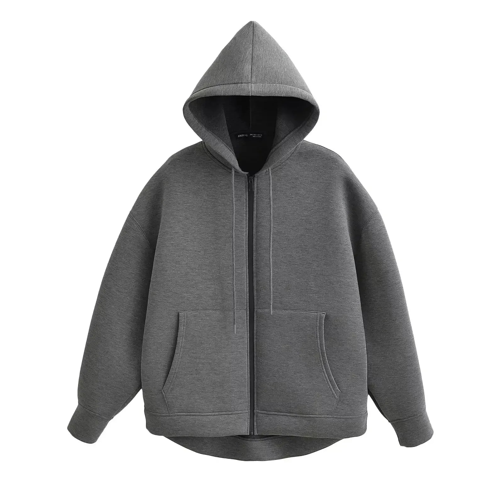 Dawson unisex oversized full-zip hoodie in soft fleece with relaxed front pockets for everyday comfort