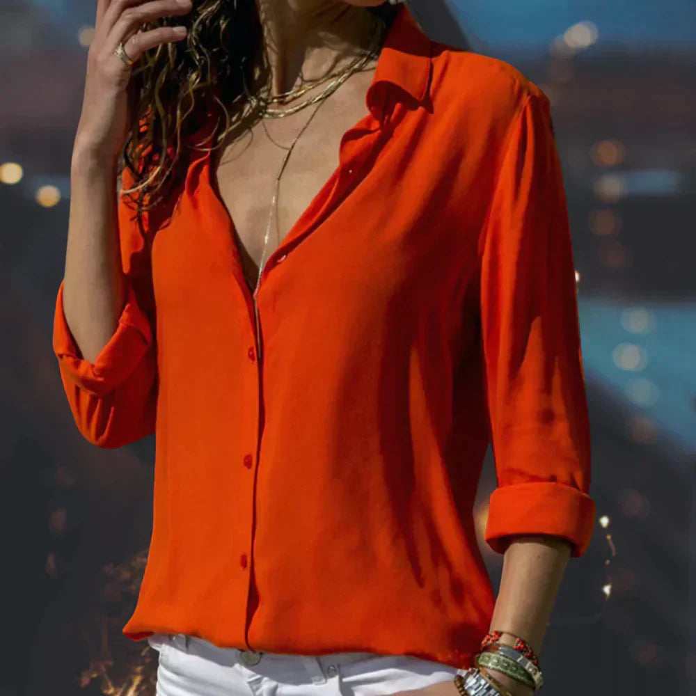 Mia festive winter blouse for women, elegant contemporary silhouette with easy-care premium fabric