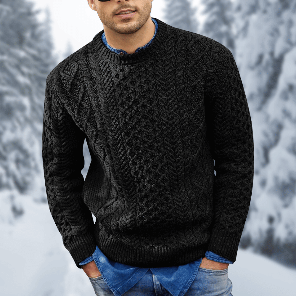 Benn unisex wool blend sweater cozy minimalist cut warm neutral-tone cold weather essential