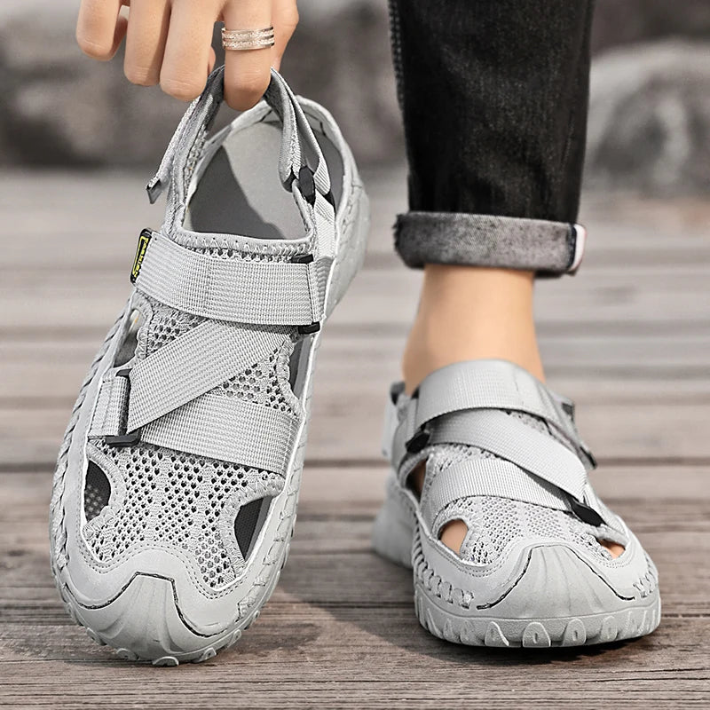 Dewey outdoor adventure sandals breathable mesh upper secure strap cushioned sole all-day comfort