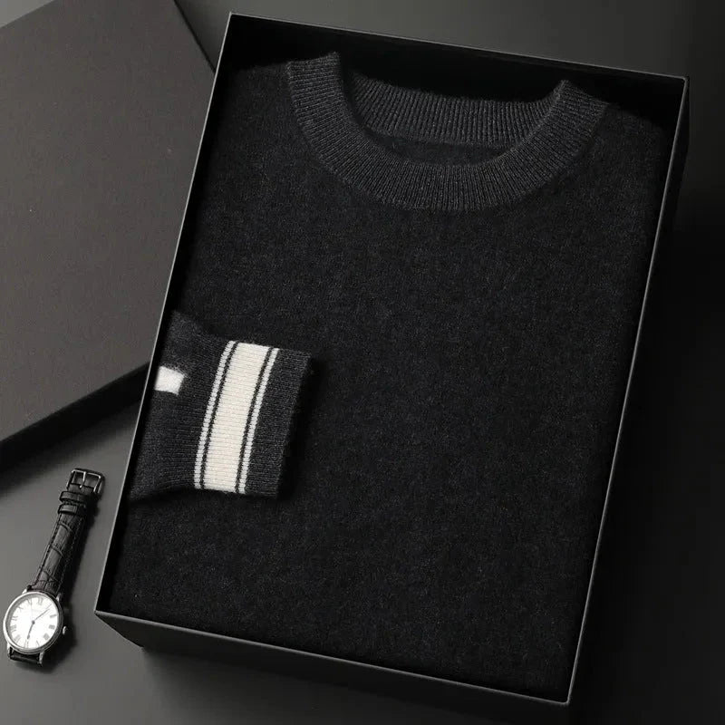 Men's Diego crewneck cashmere blend pullover soft drape breathable warmth everyday luxury knit