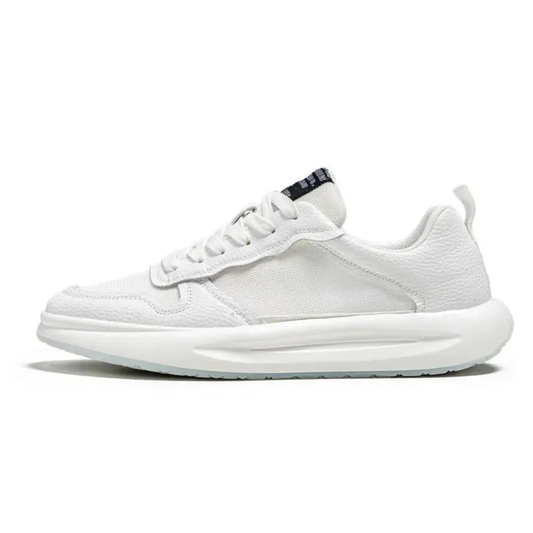 Dominic FlexLite white mesh sneakers with ergonomic arch support for active lifestyles