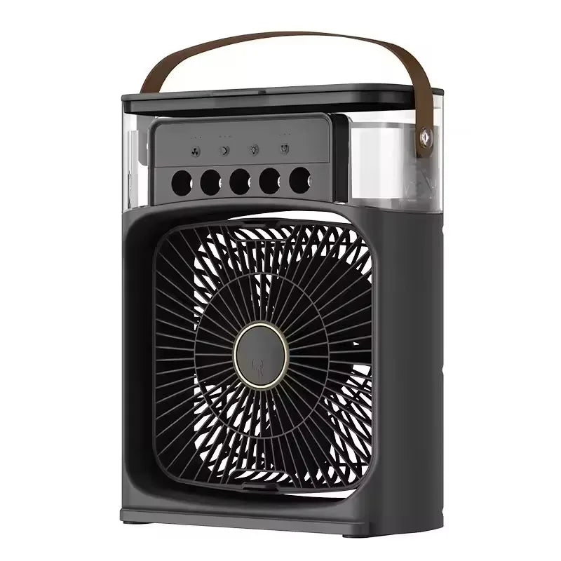 Portable 3-in-1 fan nebulizer air cooler compact white desk unit quiet misting humidifier