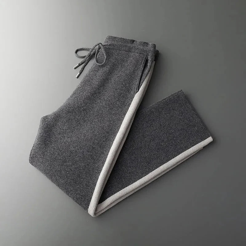 Hank merino wool tailored pants soft warm travel-ready silhouette in classic neutral tone