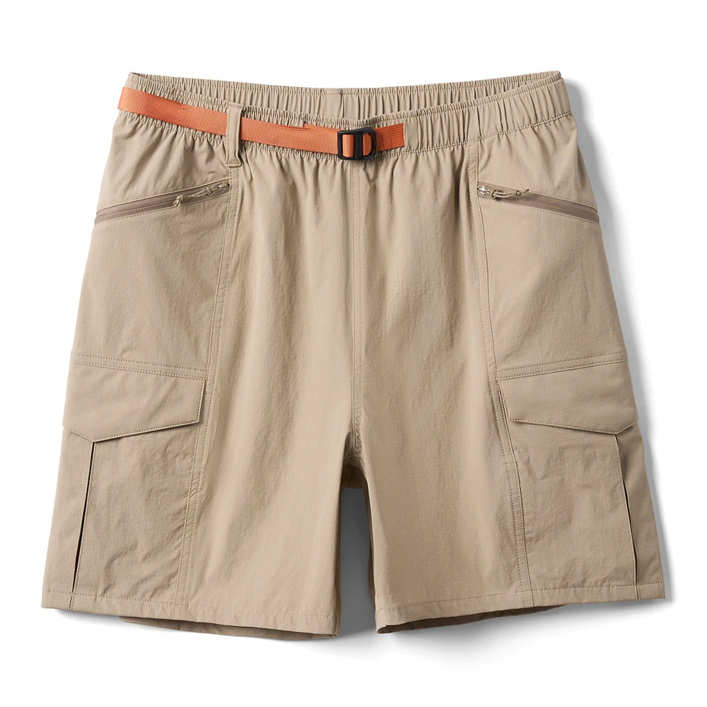 Driftstone khaki QuickDry cargo shorts lightweight breathable nylon blend with multi-pocket rugged design