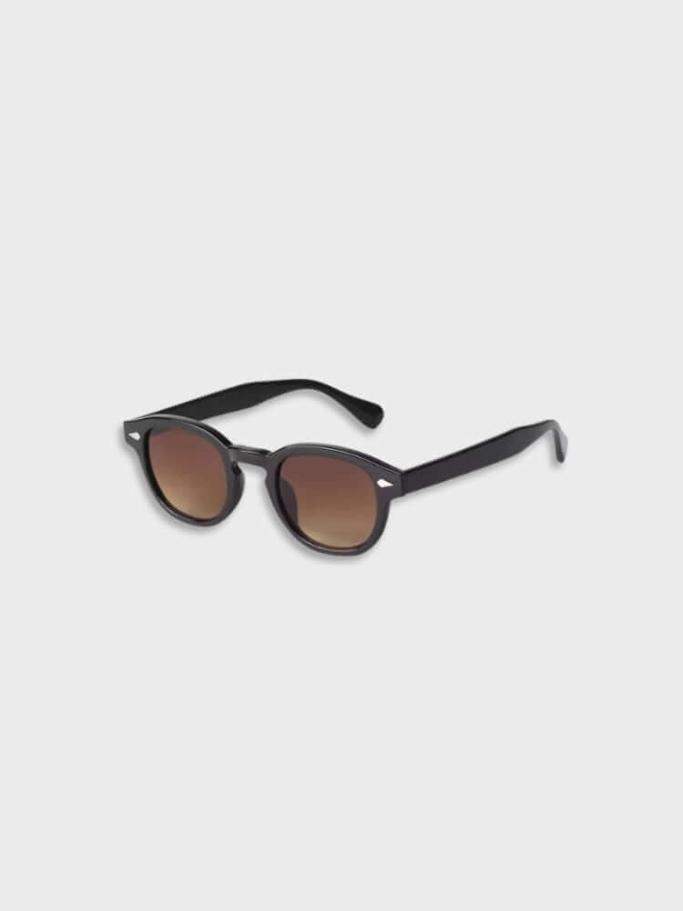 Dark Denia unisex round sunglasses with polycarbonate high-clarity lenses for everyday casual and formal style