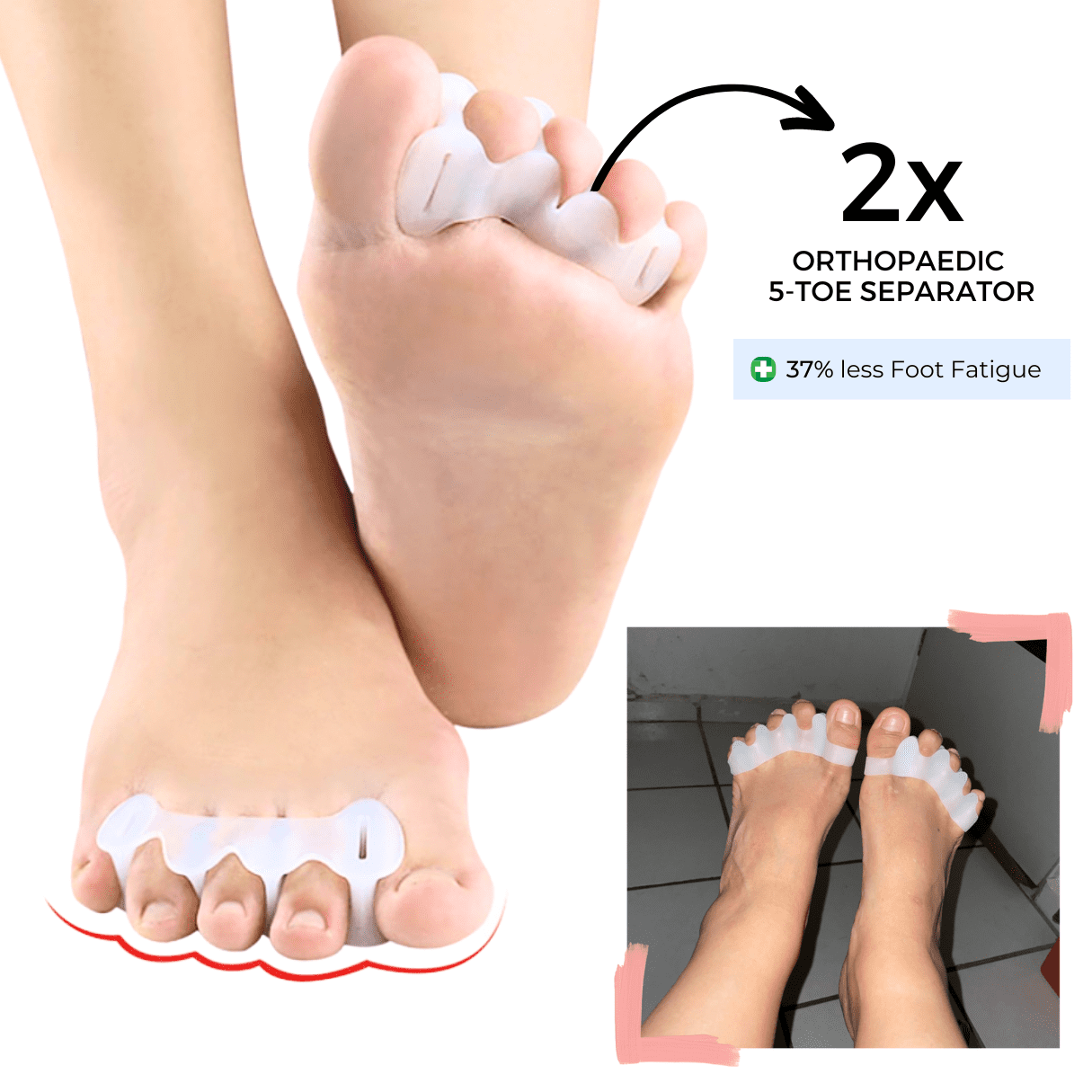 Orthopaedic 5 Toe Separator - Wavlynn