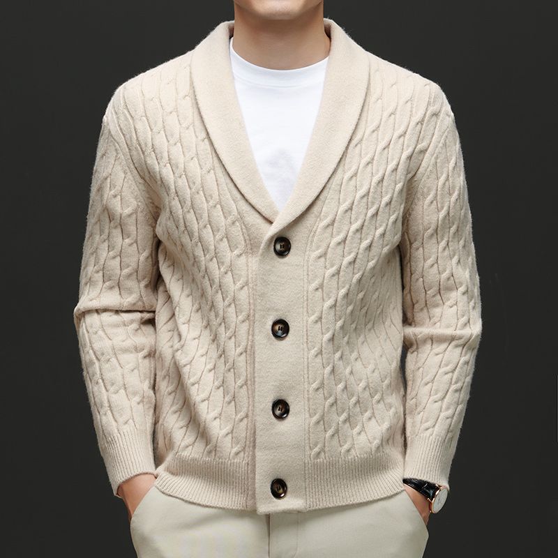 Men's navy buttoned cardigan vest sleeveless tailored fit button-front placket versatile office-to-dinner