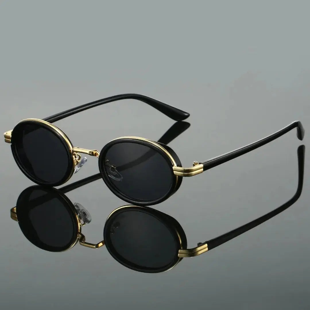 Eclipse retro round unisex sunglasses vintage style lightweight metal frame adjustable nose pads