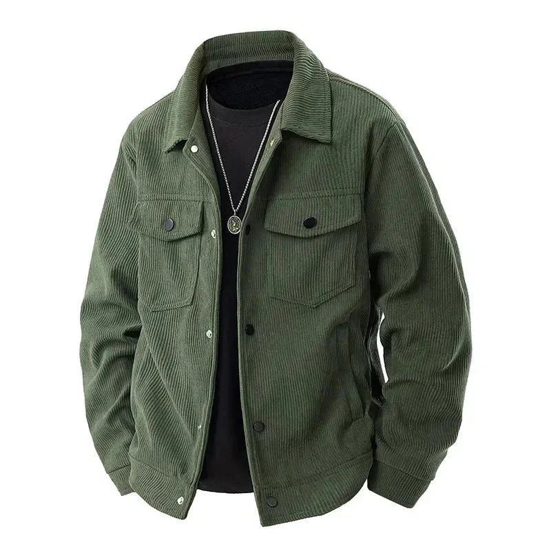 Edison classic corduroy jacket relaxed fit premium textured fabric with functional pockets everyday wear