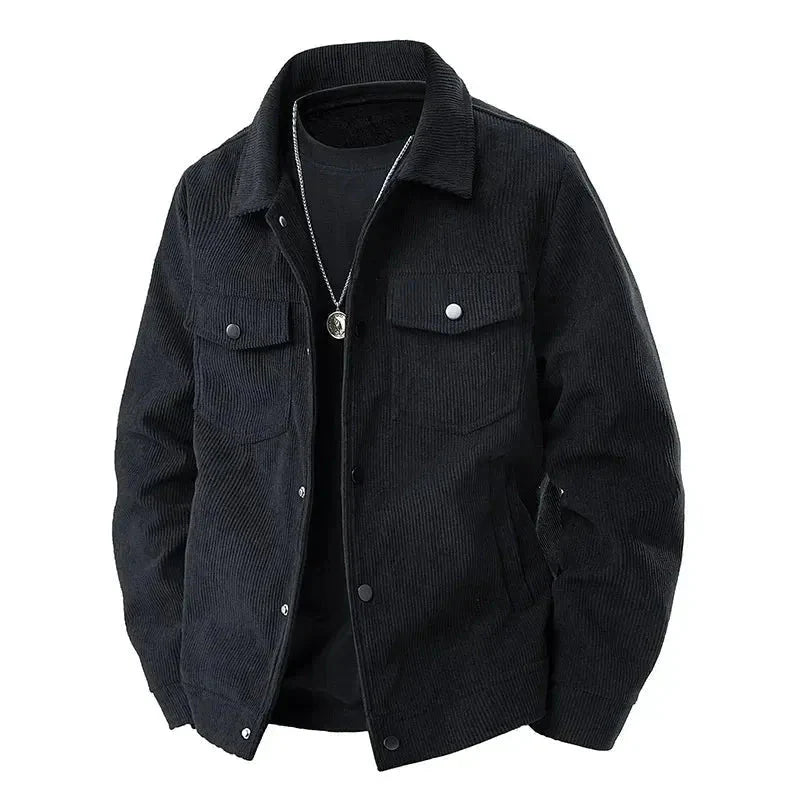 Edison classic corduroy jacket relaxed fit premium textured fabric with functional pockets