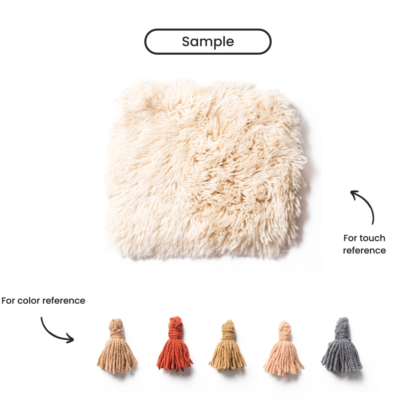 Handwoven Moroccan shag rug in premium NZ wool, custom luxury design with deep pile texture