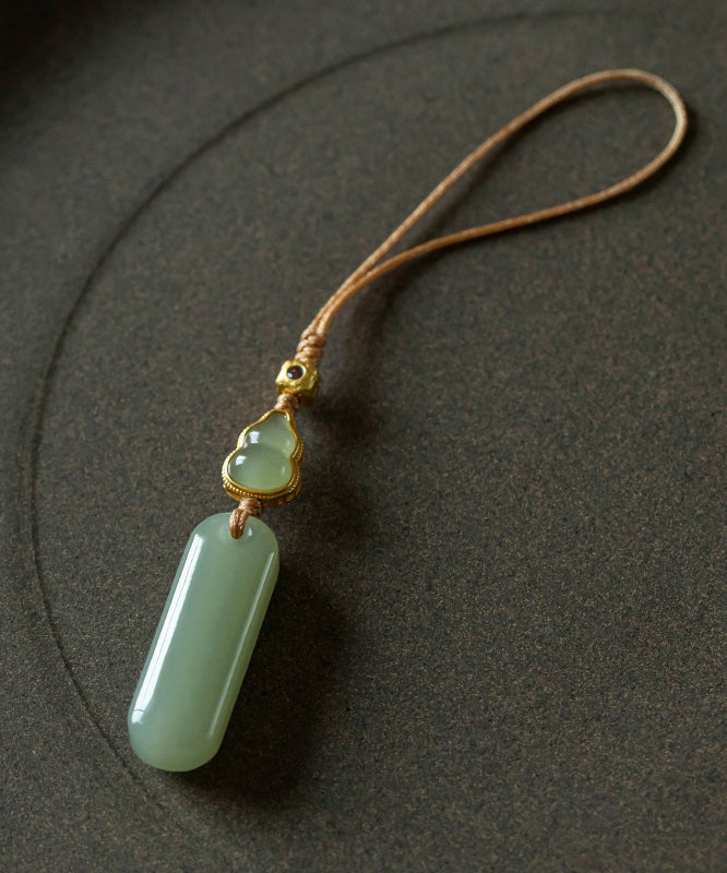 Porte-clés élégants en jade et zircon incrusté de cuivre vert - Urbann-Vibe