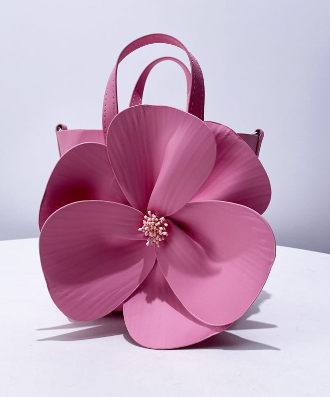 Sac fourre-tout de soirée élégant en similicuir en forme de rose - Urbann-Vibe