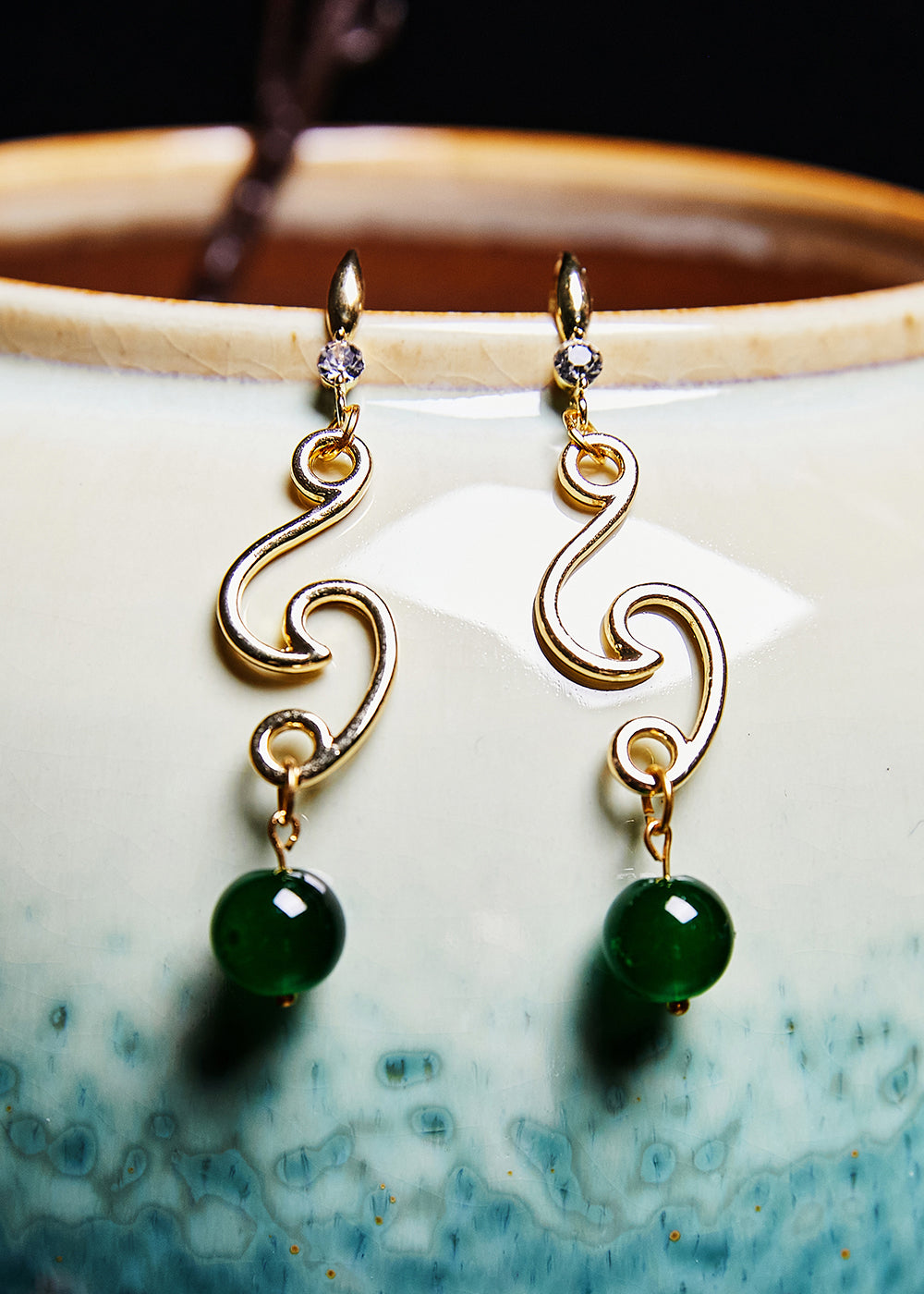 Boucles d'oreilles longues à pampilles turquoise élégantes - Urbann-Vibe