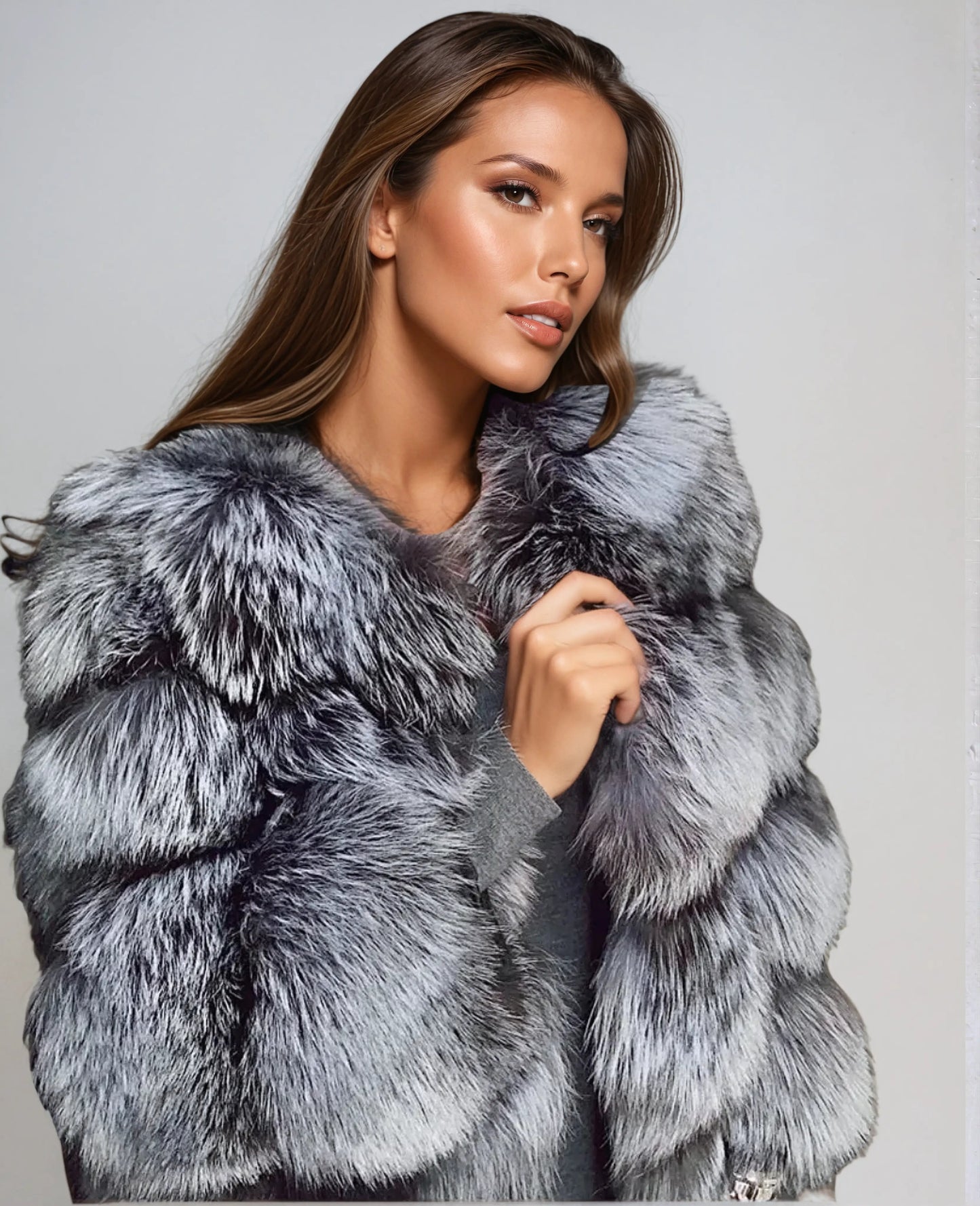 Elegant Faux Fur Women's Jacket