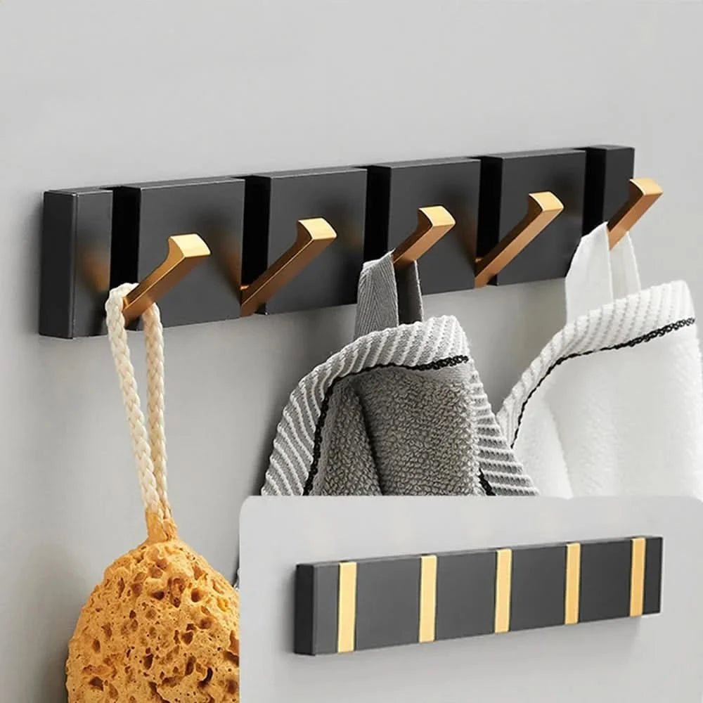 Modern metal wall hook dual hooks entryway organizer sleek space-saving home storage solution