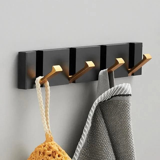 Modern metal dual wall hook sleek matte finish space-saving entryway organizer for coats and bags