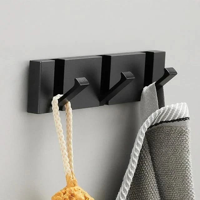 Modern metal wall hook dual hooks space-saving entryway organizer sleek home storage solution