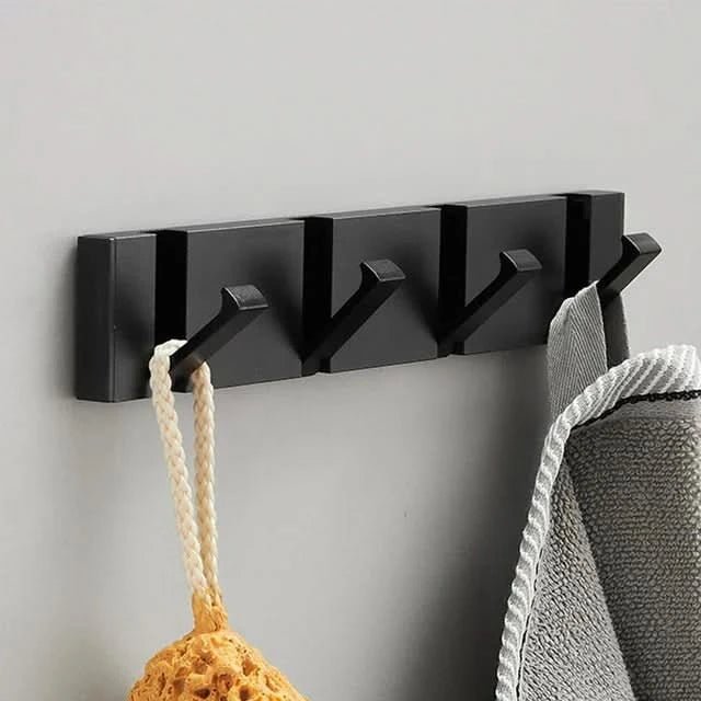Modern metal wall hook dual hooks space-saving entryway organizer sleek minimalist design