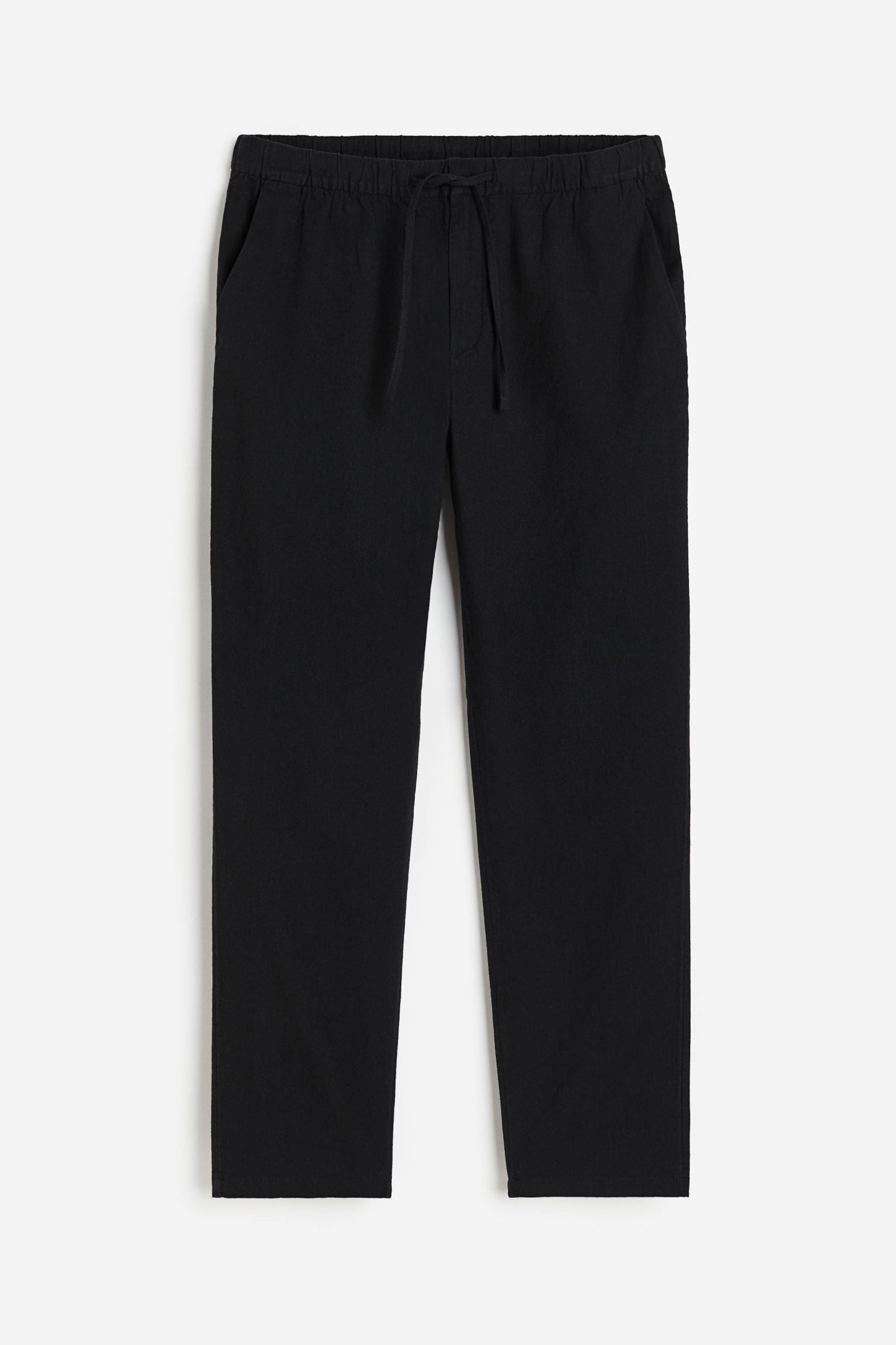 Women's linen blend pants elastic waistband pockets breathable cotton casual everyday wear timeless fit