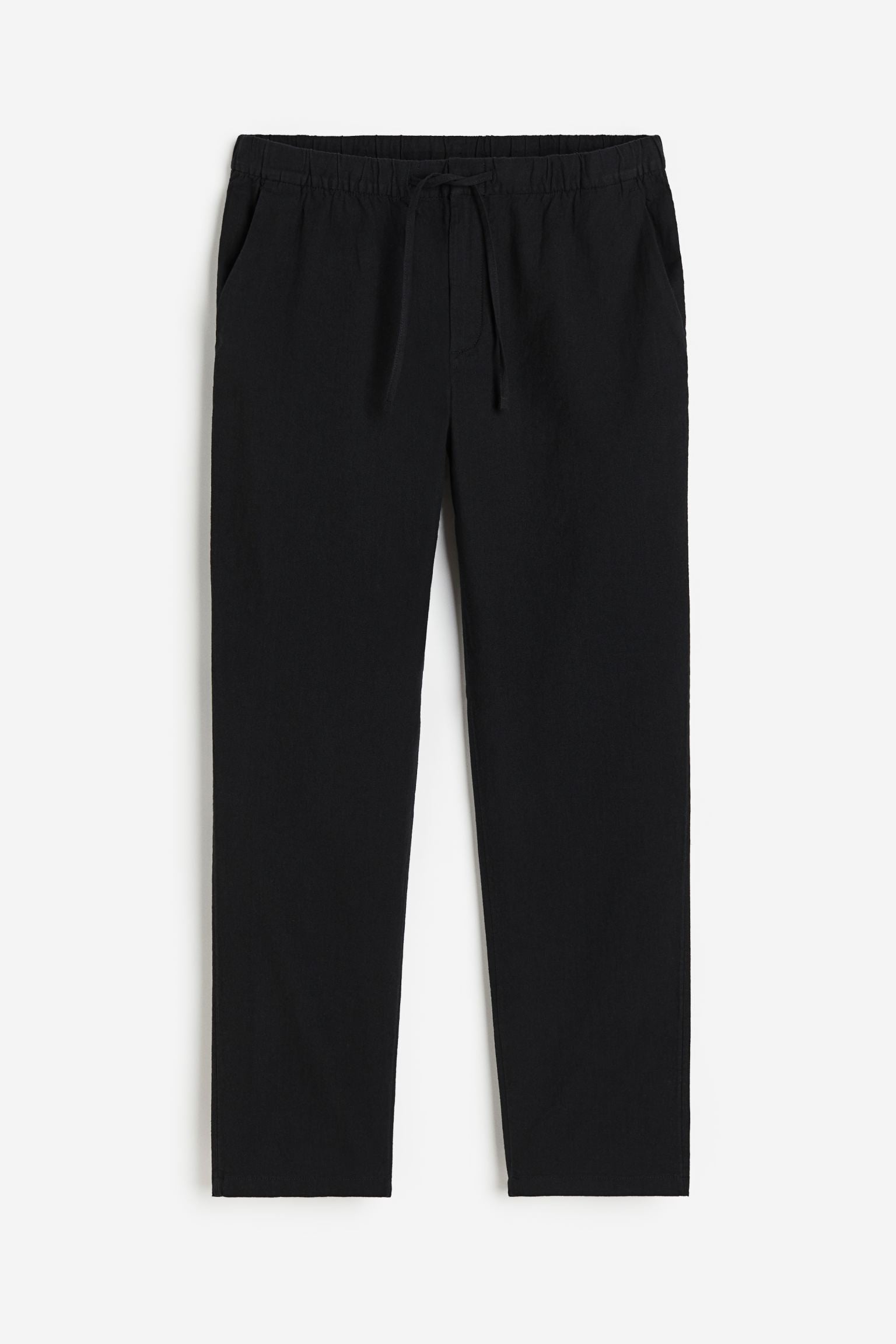 Women's linen blend pants elastic waistband pockets breathable cotton casual everyday wear timeless fit