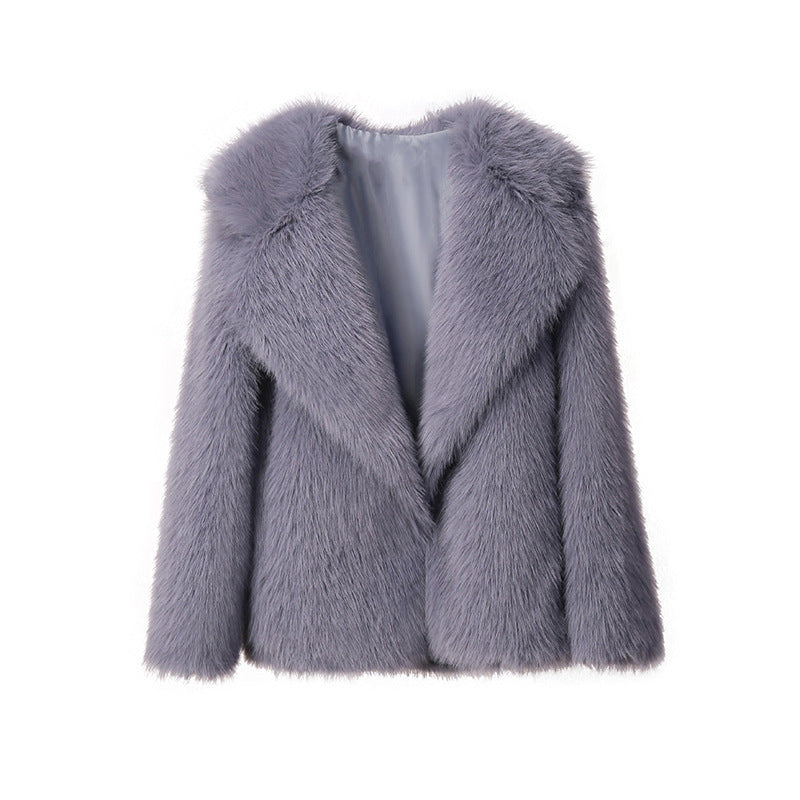 White faux fur jacket women long sleeves vintage-inspired silhouette plush winter elegance