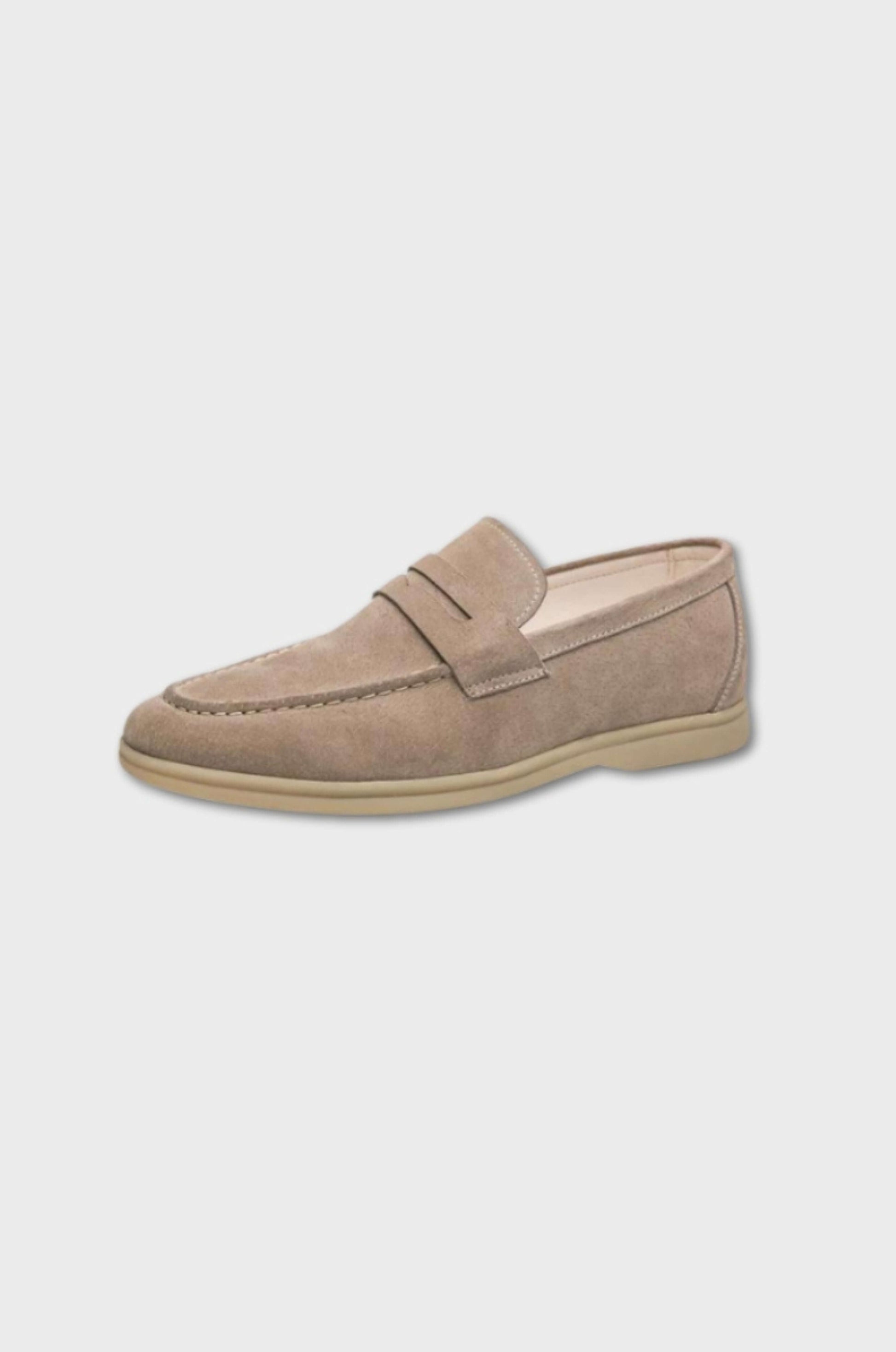 Men's handcrafted suede loafers vintage-inspired silhouette premium leather classic moccasin design