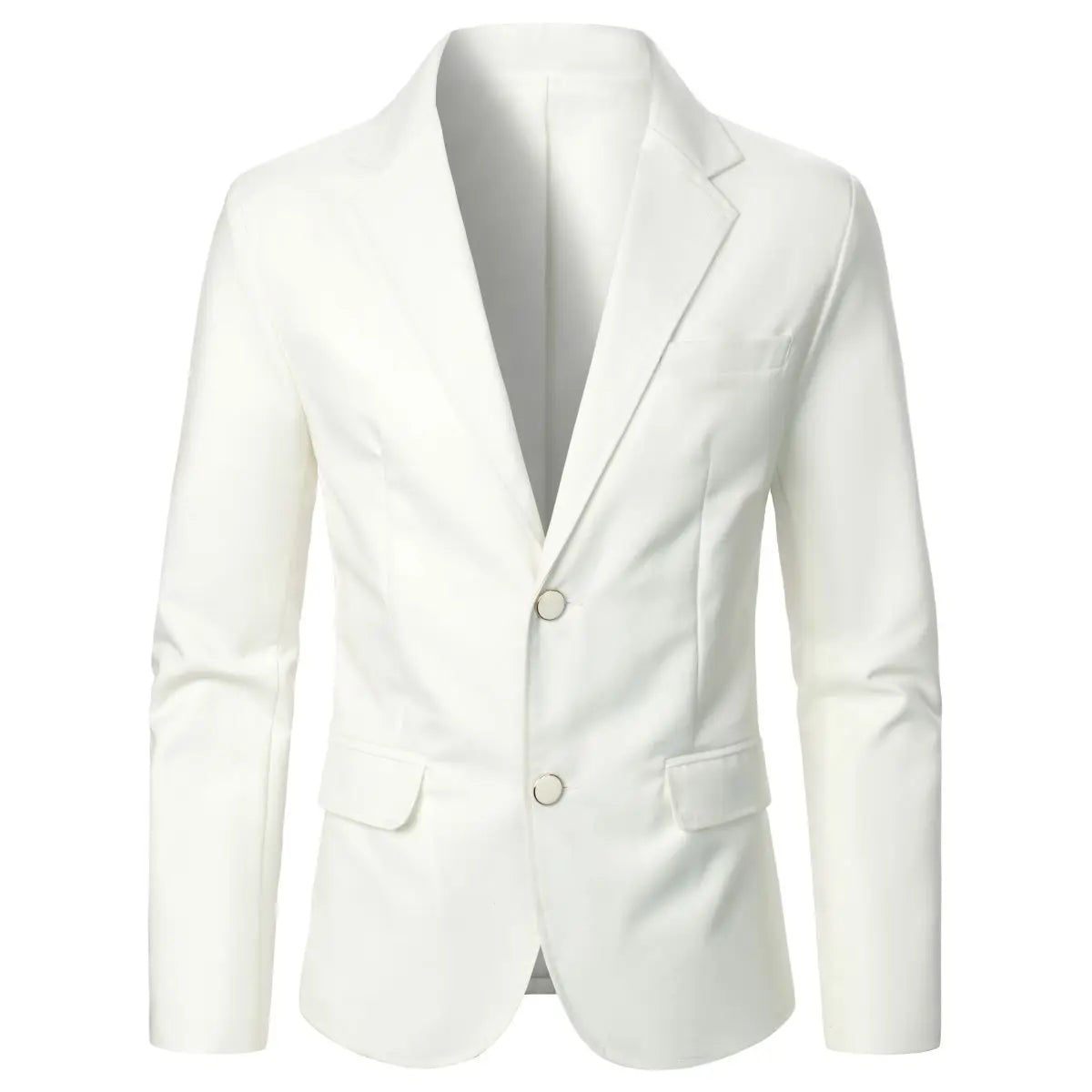 Men's slim-fit business casual polyester blazer in classic solid color with all-day comfort tailored cut