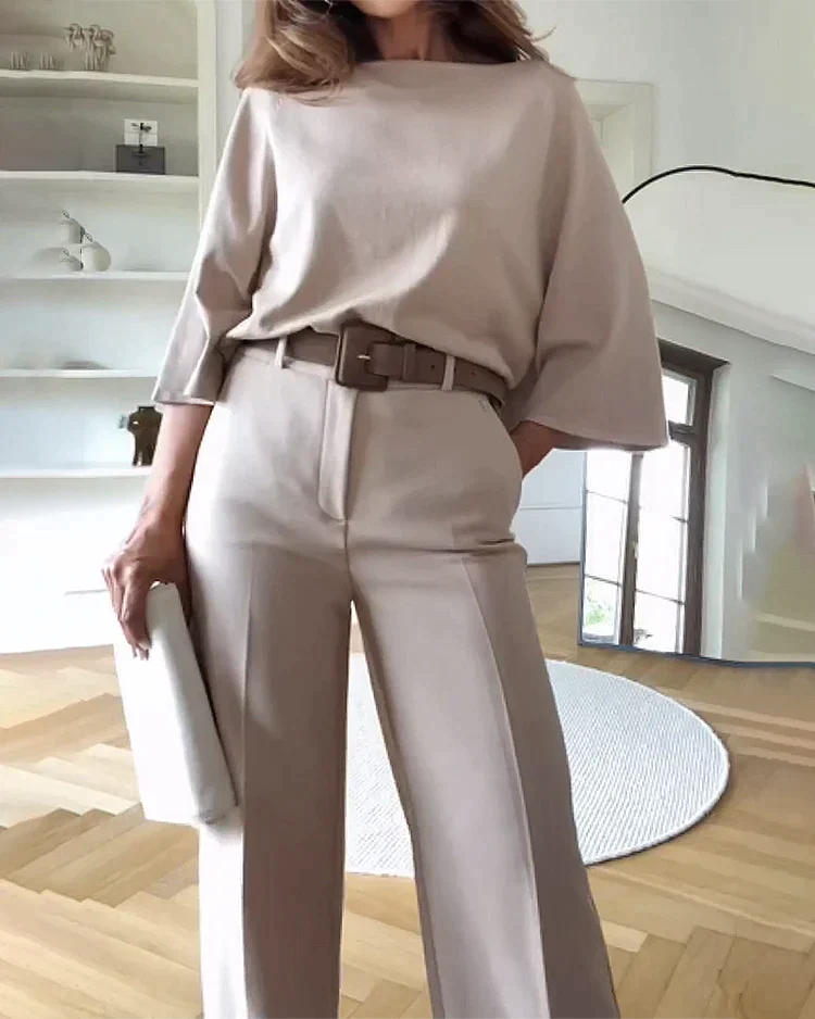 Premium tweed two-piece women's set elegant chic style blazer skirt suit professional fashion
