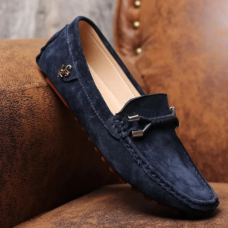 Elias Prestige velvet suede loafers in classic silhouette with anti-slip outsole for professionals