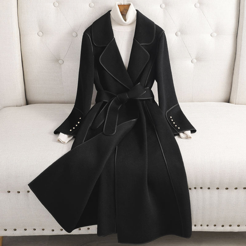 Elise Leroy Reversed Rhapsody wool coat tailored silhouette soft velvety texture luxury fashion
