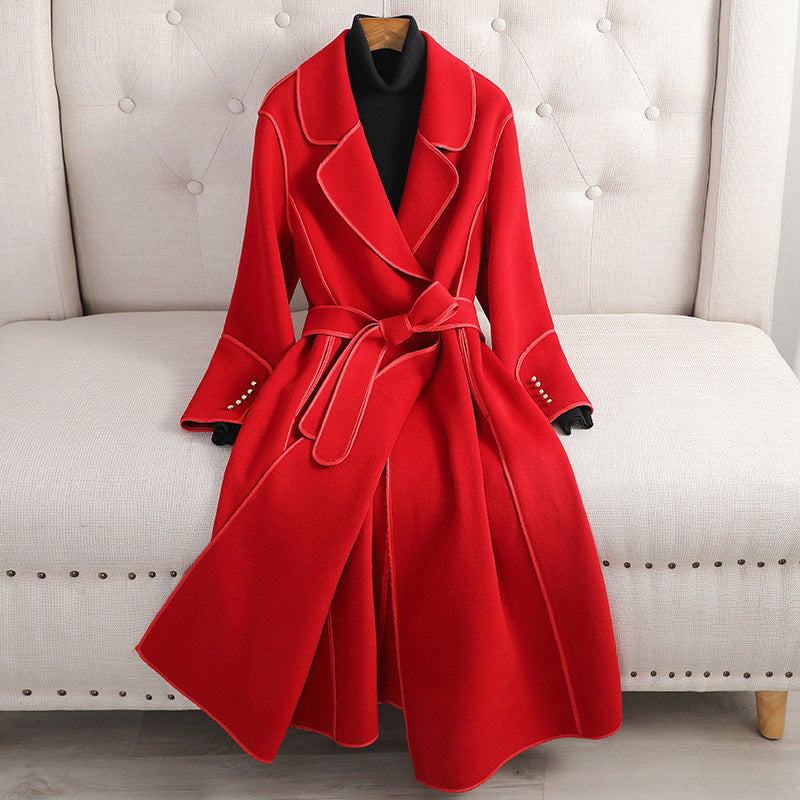 Elise Leroy Reversed Rhapsody wool coat tailored silhouette soft velvety texture luxury fashion
