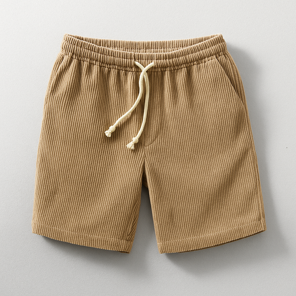 Emerson soft-washed corduroy shorts relaxed fit drawstring waist vintage casual everyday style