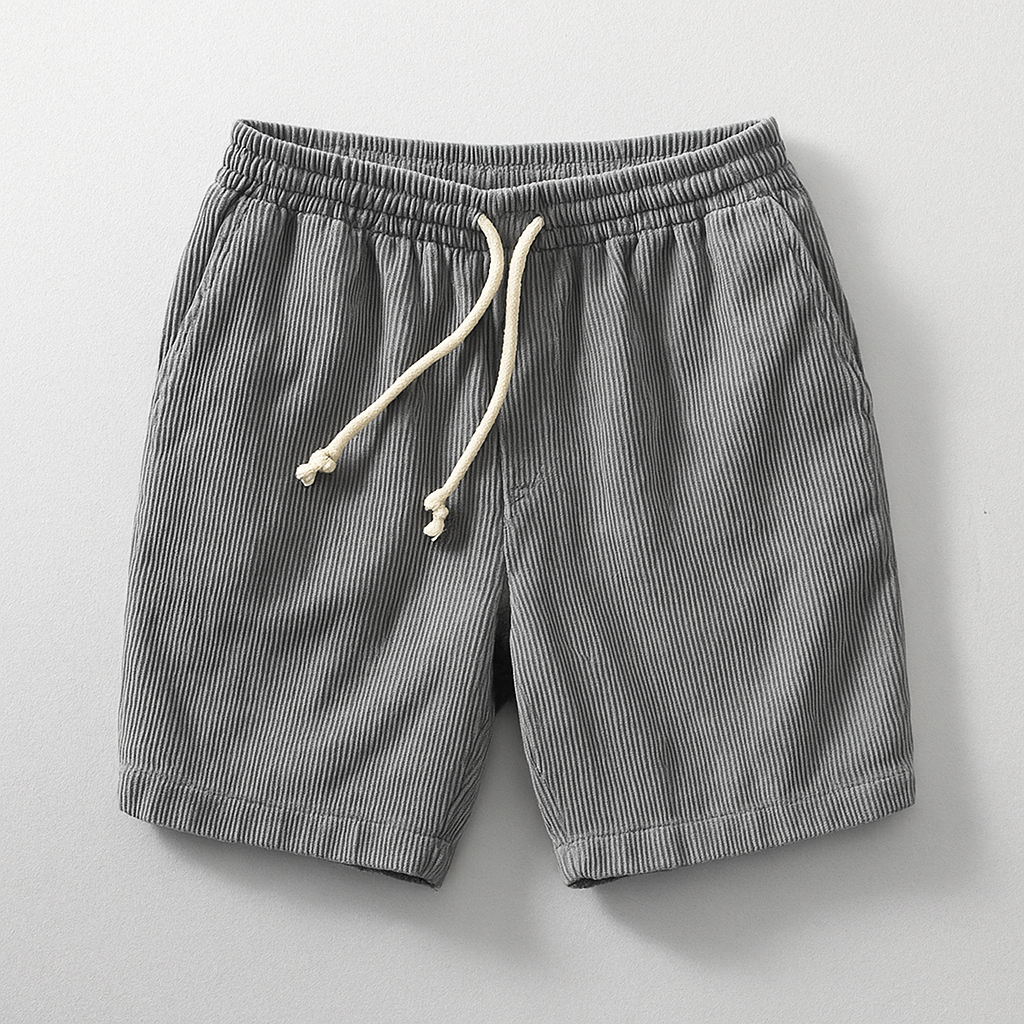 Emerson soft-washed corduroy shorts relaxed fit drawstring waist vintage casual everyday style