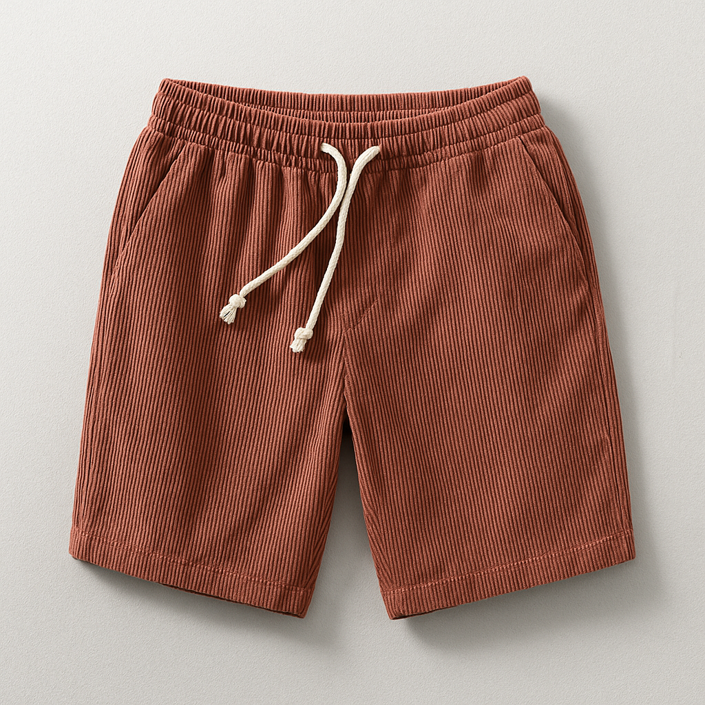 Emerson soft-washed corduroy shorts relaxed fit drawstring waist vintage casual everyday