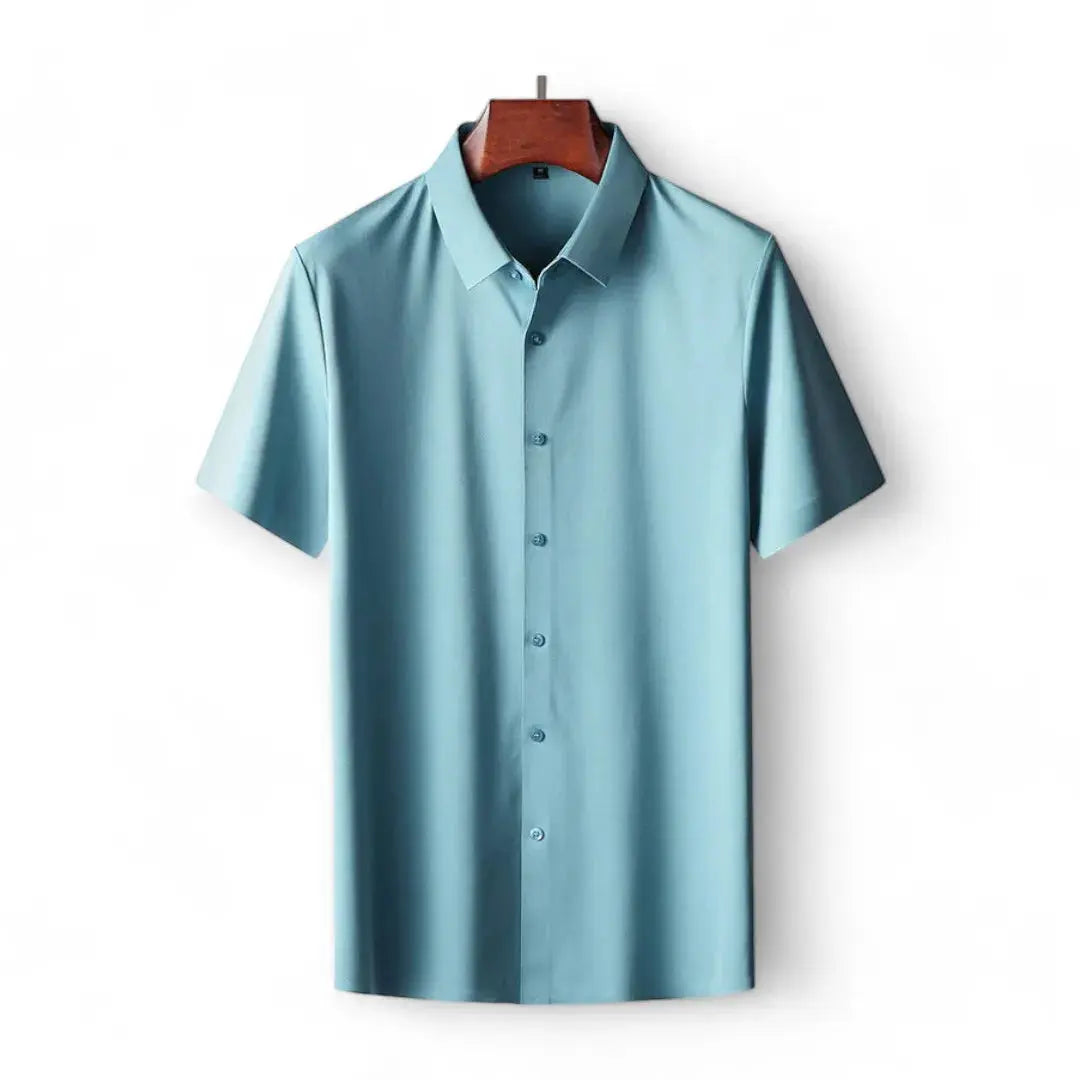 Men's casual short sleeve button-front shirt classic fit everyday style versatile comfort staple