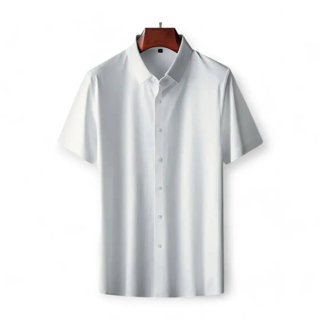 Men's casual short sleeve button-front shirt classic fit everyday versatile style Emerson Langford